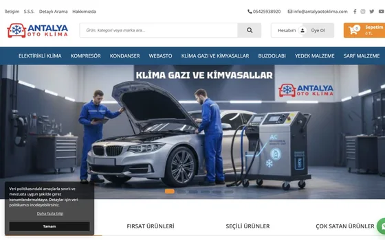 Antalya Oto Klima proje görünümü